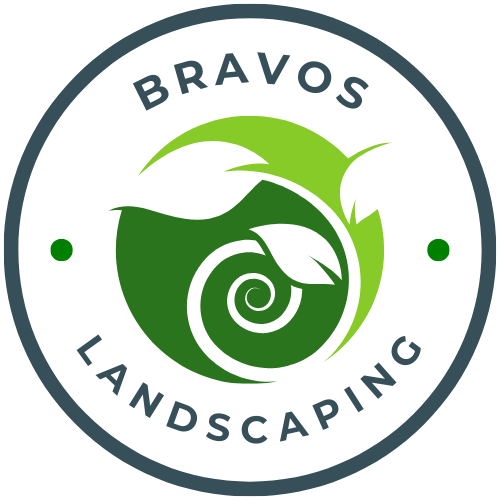 The logo for bravos landscaping